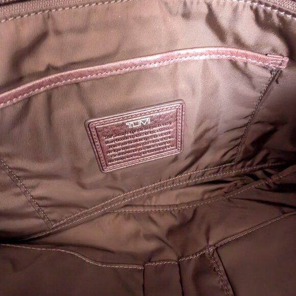 Tumi East West Albuquerque Brown Pebbled Leather Messenger Briefcase Laptop Bag - Picture 7 of 11